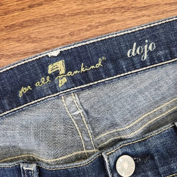 7 For All Mankind Jeans Size 30 Dojo Denim Women's Y2K Low Rise - Picture 11 of 13